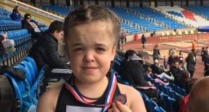 Harrogate Ladies’ College pupil, Lottie McGuinness with one of her 10 medals from the National Dwarf Games