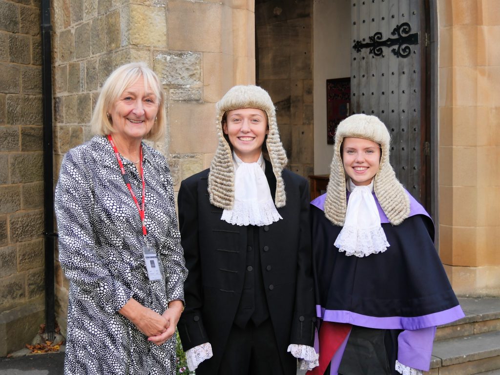 Sally Cahill (left) provided real life insight into her career in the British legal system.