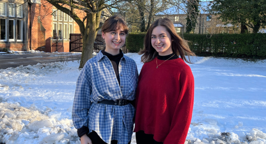 Ukrainian twins, Diana and Sofiia Shypovych, recently returned to Harrogate Ladies' College